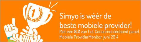 Simyo is de beste provider dit jaar.