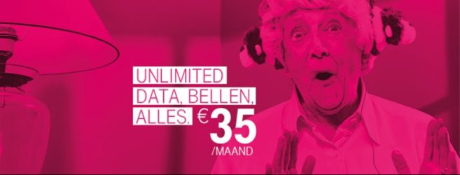 T-Mobile stunt met sim only abonnement met onbeperkt internet voor 35 euro
